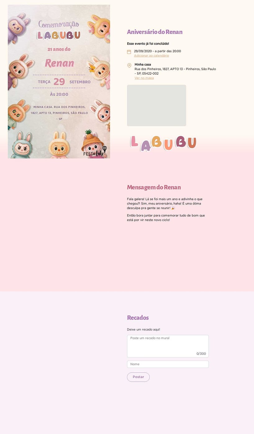 Vibe de Aniversario - Turma dos Labubus