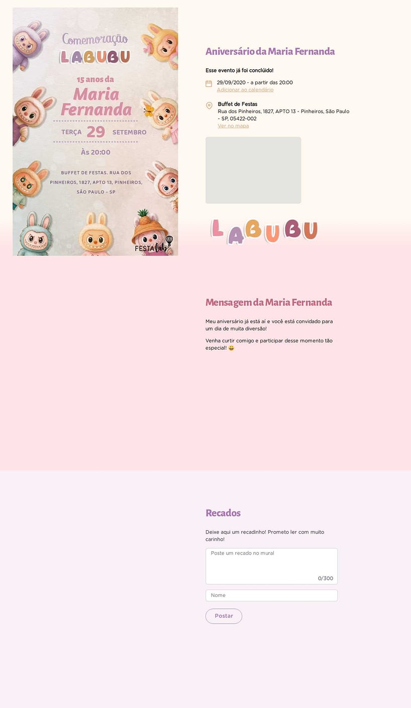 Convite online de aniversário - Turma dos Labubus| FestaLab