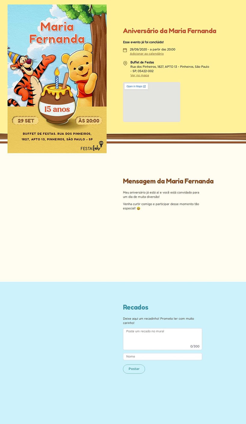 Vibe de Aniversario - Urso Pooh