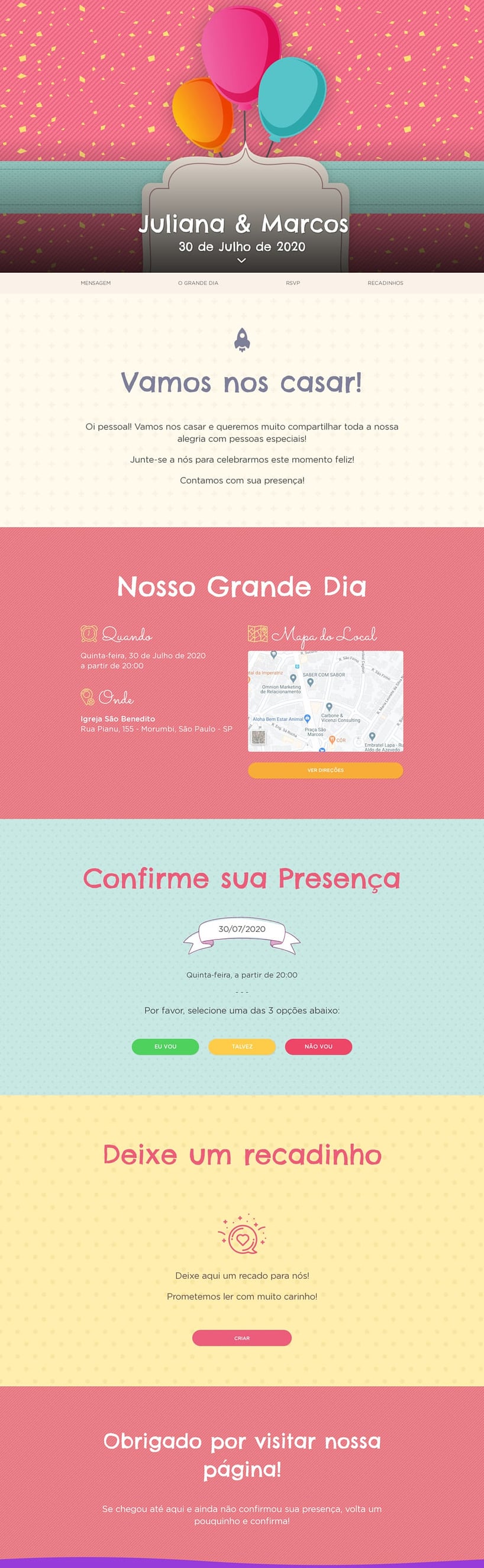Crie seu site de Casamento - Minimalista rosa| FestaLab