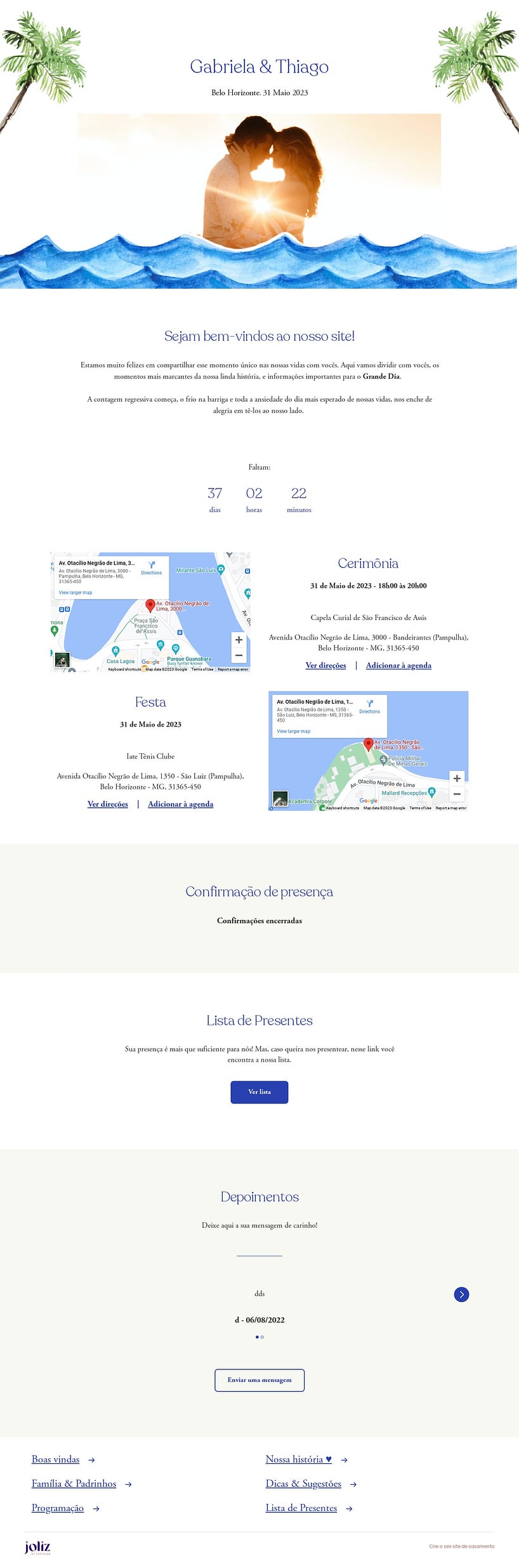 Crie seu site de Casamento - Rústico delicado| FestaLab