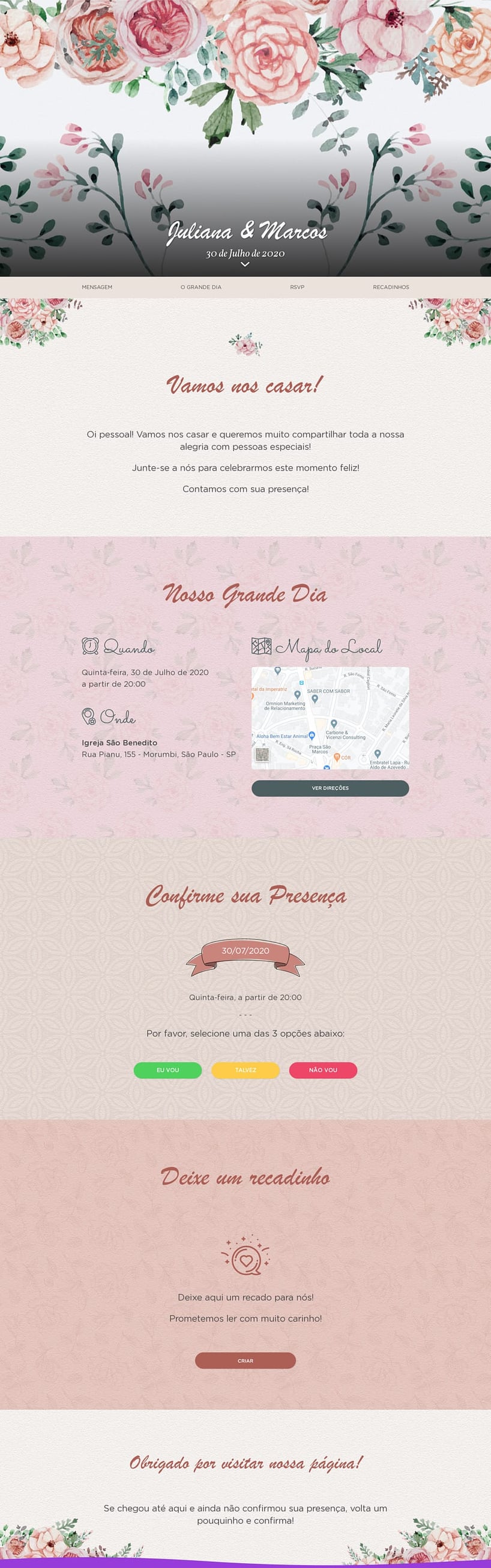Crie seu site de Casamento - Rústico| FestaLab