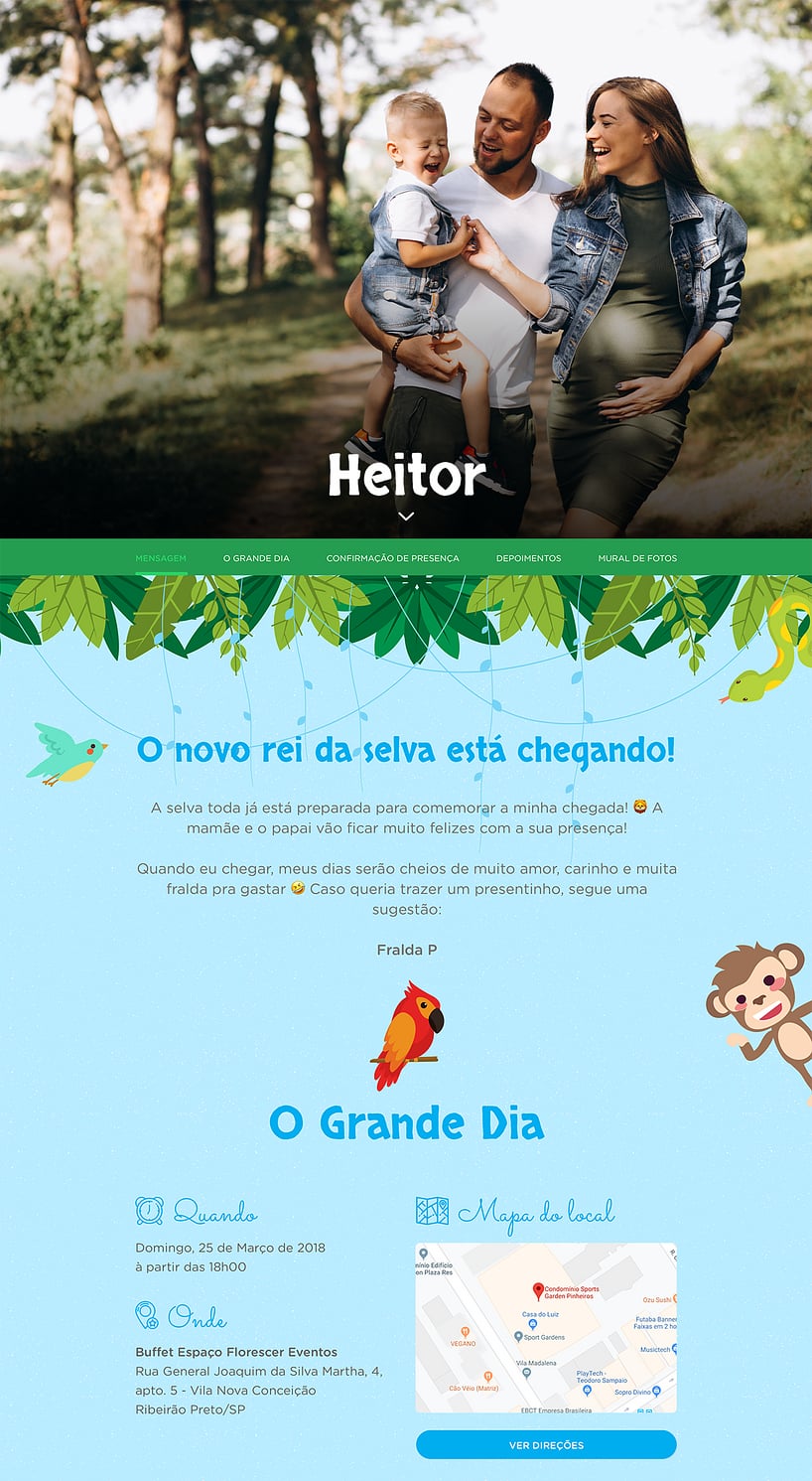 Convite Online Chá de bebê - Safari | FestaLab