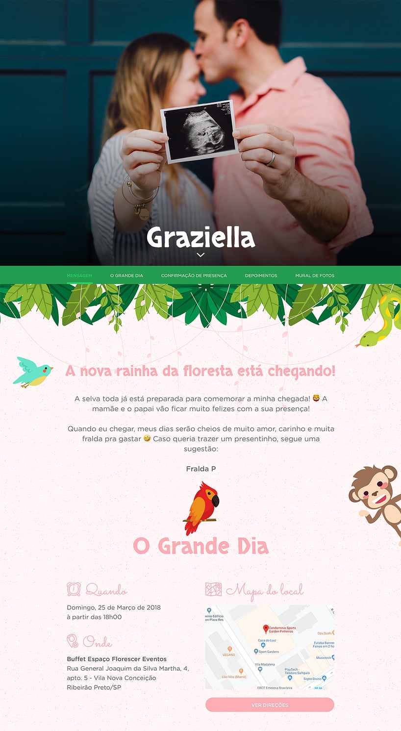 Convite Online Chá de bebê - Safari | FestaLab
