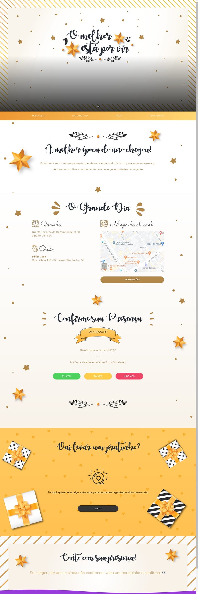 Convite Online Ocasiões especiais - Ano Novo 2019 | FestaLab