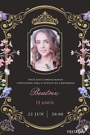 Veja modelos de convites de 15 anos